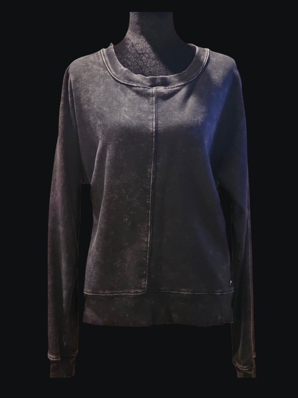 Marc NY Washed Black Crewneck Sweatshirt